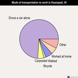 Kaanapali mode of transportation to work chart