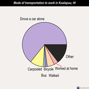 Kualapuu mode of transportation to work chart