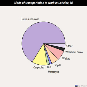 Lahaina mode of transportation to work chart