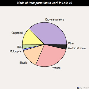 Laie mode of transportation to work chart