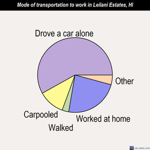 Leilani Estates mode of transportation to work chart