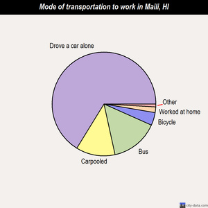 Maili mode of transportation to work chart