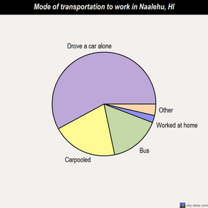 Naalehu mode of transportation to work chart
