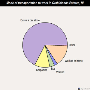 Orchidlands Estates mode of transportation to work chart