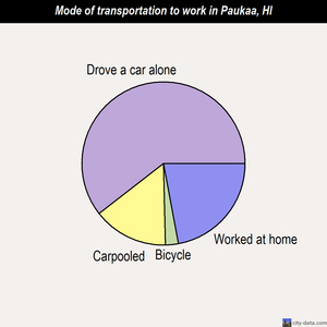 Paukaa mode of transportation to work chart