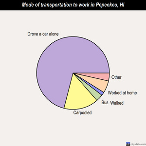 Pepeekeo mode of transportation to work chart