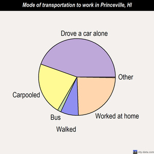 Princeville mode of transportation to work chart