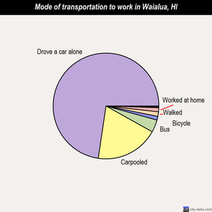 Waialua mode of transportation to work chart