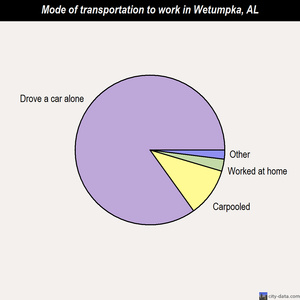 Wetumpka mode of transportation to work chart
