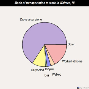 Waimea mode of transportation to work chart