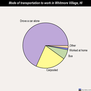 Whitmore Village mode of transportation to work chart