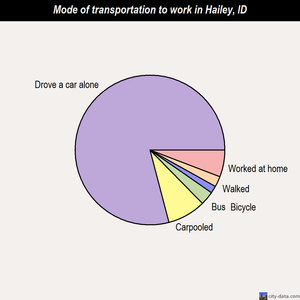 Hailey mode of transportation to work chart
