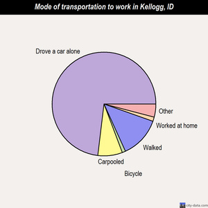 Kellogg mode of transportation to work chart