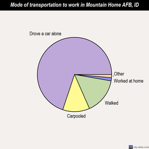 Mountain Home AFB mode of transportation to work chart