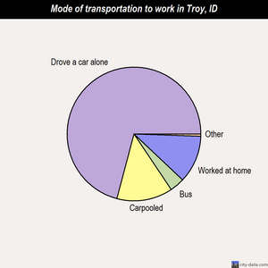 Troy mode of transportation to work chart