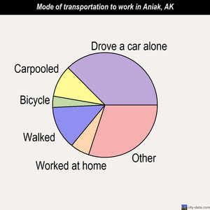 Aniak mode of transportation to work chart