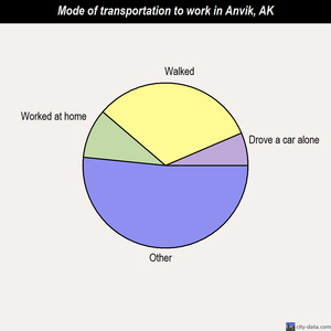 Anvik mode of transportation to work chart