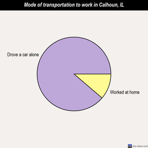 Calhoun mode of transportation to work chart