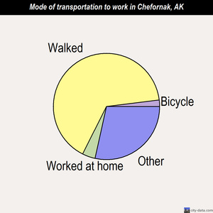 Chefornak mode of transportation to work chart