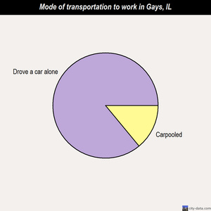 Gays mode of transportation to work chart