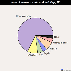 College mode of transportation to work chart