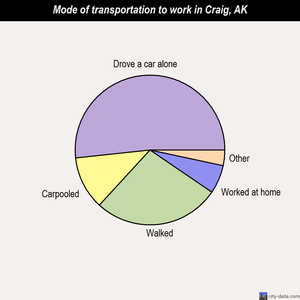 Craig mode of transportation to work chart