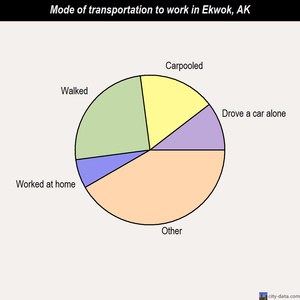 Ekwok mode of transportation to work chart
