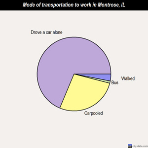 Montrose mode of transportation to work chart