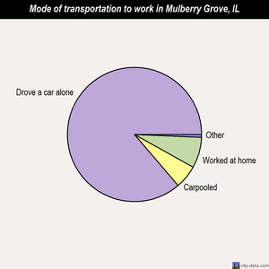 Mulberry Grove mode of transportation to work chart