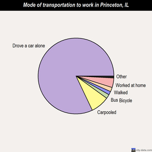 Princeton mode of transportation to work chart