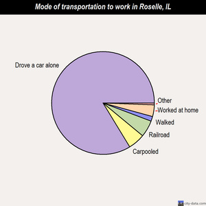 Roselle mode of transportation to work chart