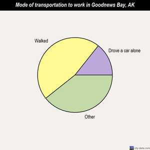 Goodnews Bay mode of transportation to work chart