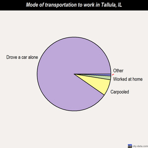 Tallula mode of transportation to work chart