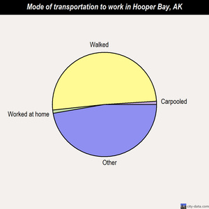 Hooper Bay mode of transportation to work chart