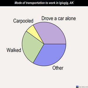 Igiugig mode of transportation to work chart