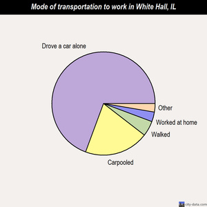 White Hall mode of transportation to work chart