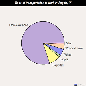 Angola mode of transportation to work chart