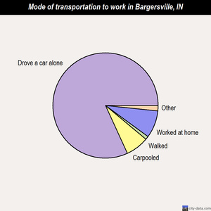 Bargersville mode of transportation to work chart