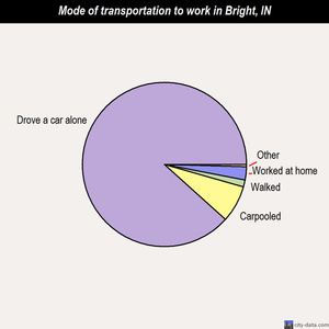 Bright mode of transportation to work chart