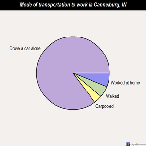 Cannelburg mode of transportation to work chart