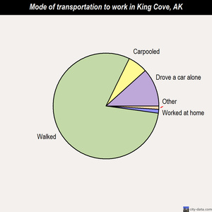 King Cove mode of transportation to work chart