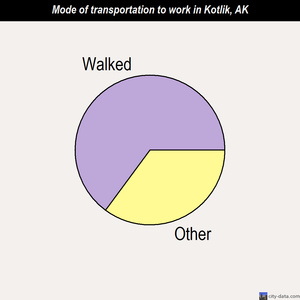 Kotlik mode of transportation to work chart