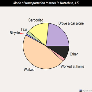 Kotzebue mode of transportation to work chart
