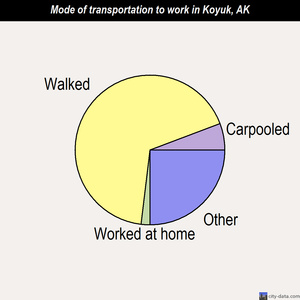 Koyuk mode of transportation to work chart