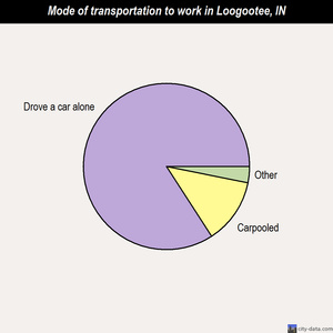 Loogootee mode of transportation to work chart