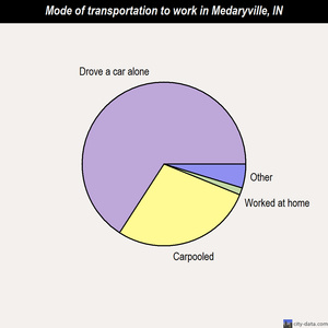 Medaryville mode of transportation to work chart