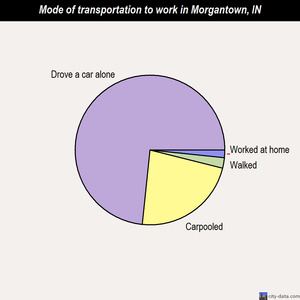 Morgantown mode of transportation to work chart