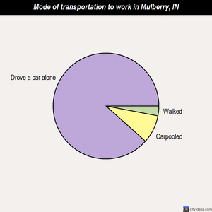 Mulberry mode of transportation to work chart