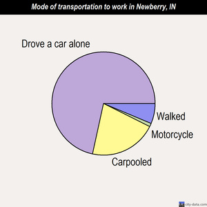Newberry mode of transportation to work chart
