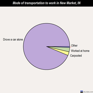 New Market mode of transportation to work chart